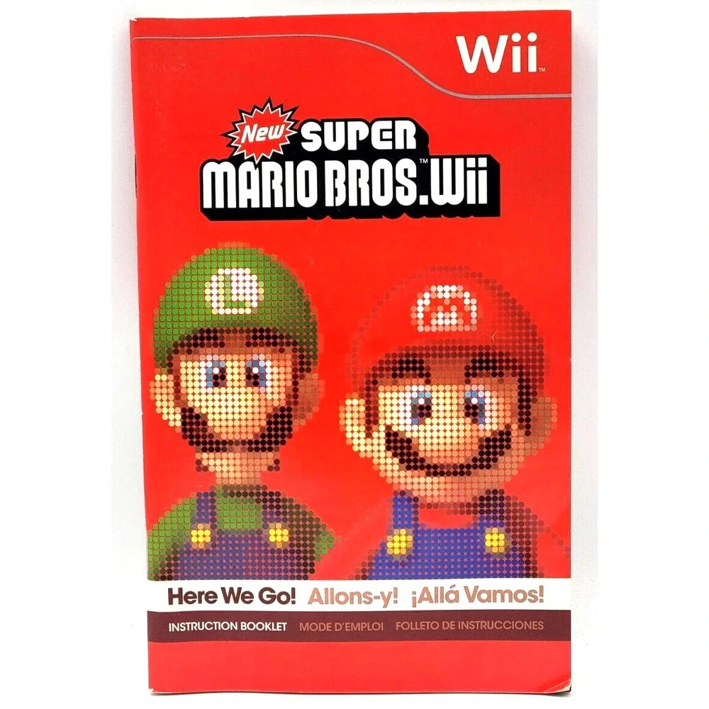 New Super Mario Bros. Wii MANUAL ONLY Nintendo Wii‎  Authentic Original